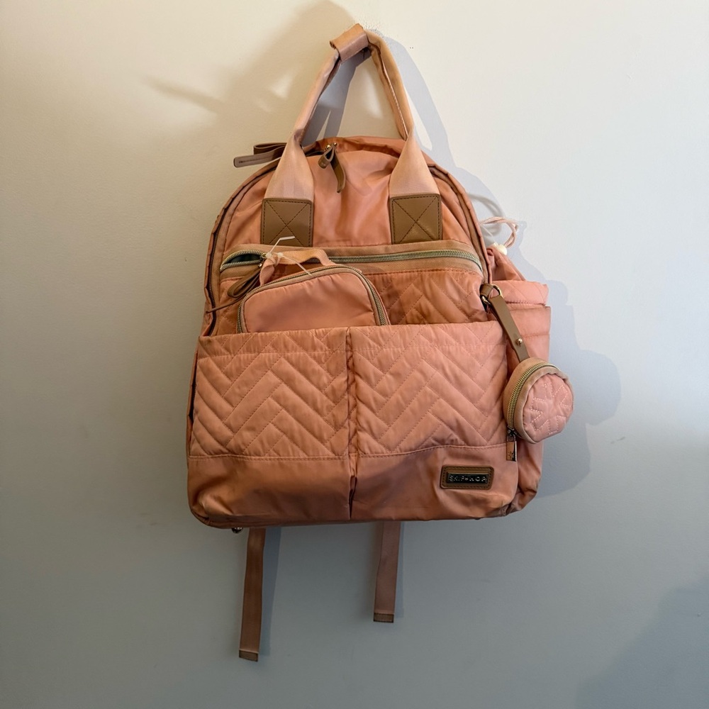 Skip Hop Suite 6-in-1 Diaper Bag Backpack Set Pink